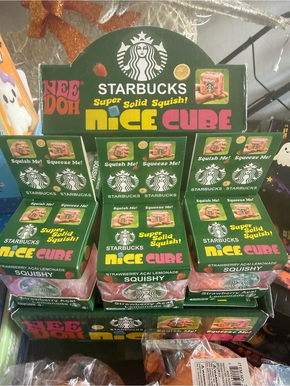 Starbucks Nice Cube Squishy - Green Packaging, Strawberry Lemonade lot of 12